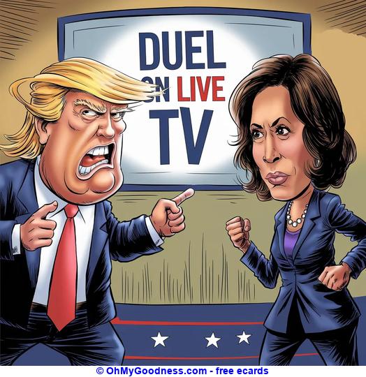 Donald contro Kamala in TV