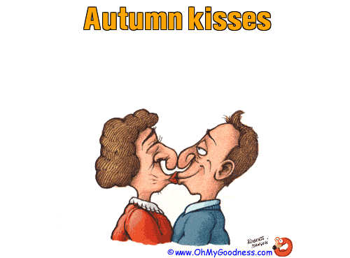 funny kiss cartoon