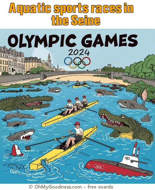 : Aquatic sports races in the Seine