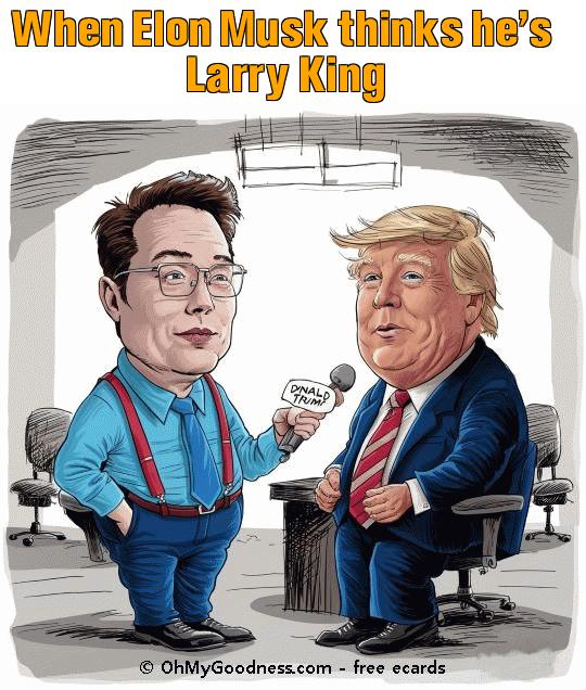 : When Elon Musk thinks he's Larry King