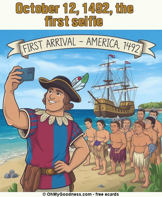 : October 12, 1492, the first selfie