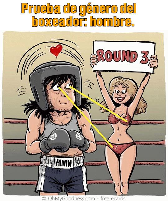 : Prueba de gnero del boxeador: hombre.