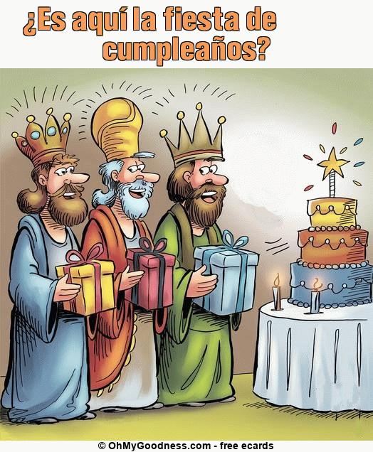 : Es aqu la fiesta de cumpleaos?