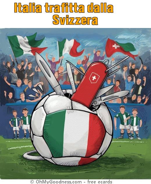 : Italia trafitta dalla Svizzera