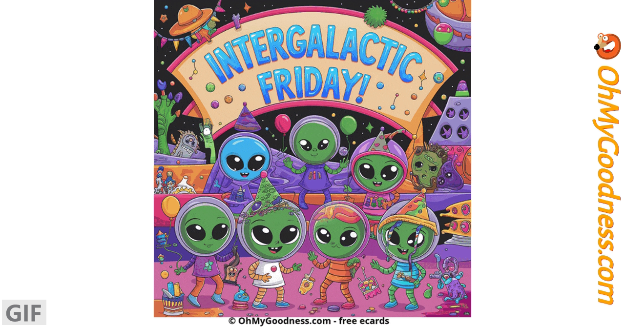 Even Martians celebrate Friday! ecard | Funny Free eCards ...