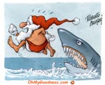 White (Christmas!) Shark attacks Santa Claus