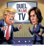 Donald vs Kamala on TV